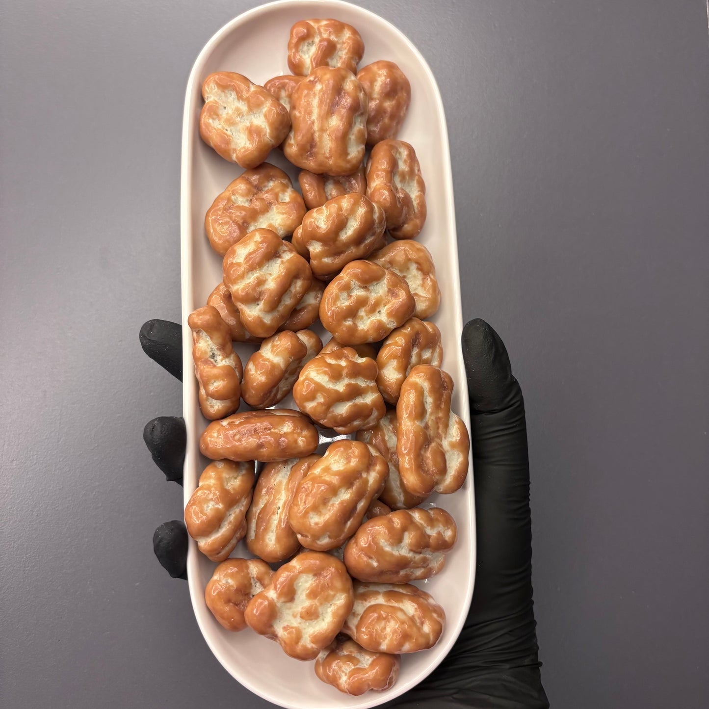 Noix de pécan enrobées caramel