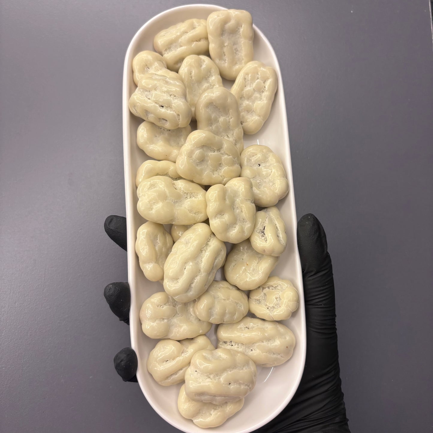 Noix de pécan enrobées chocolat blanc